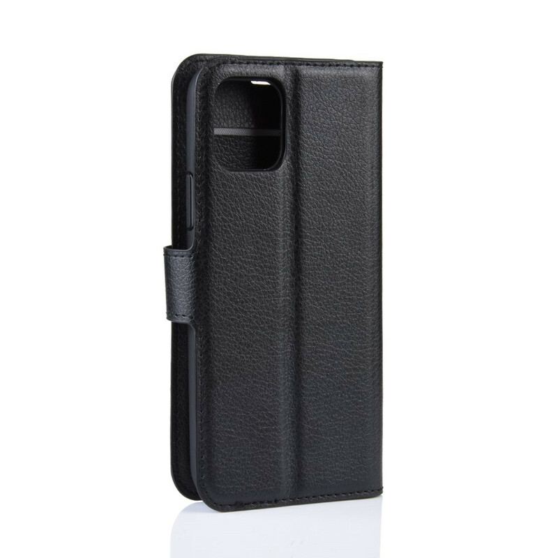 Capa Em Pele Para iPhone 11 Pro Max Efeito Couro Lichia Premium