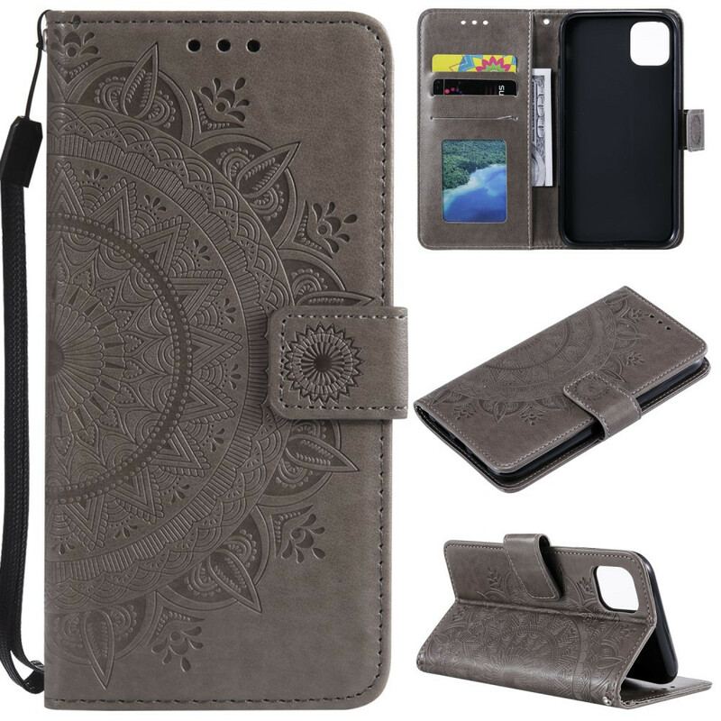Capa Flip Para iPhone 11 Pro Max Mandala Do Sol
