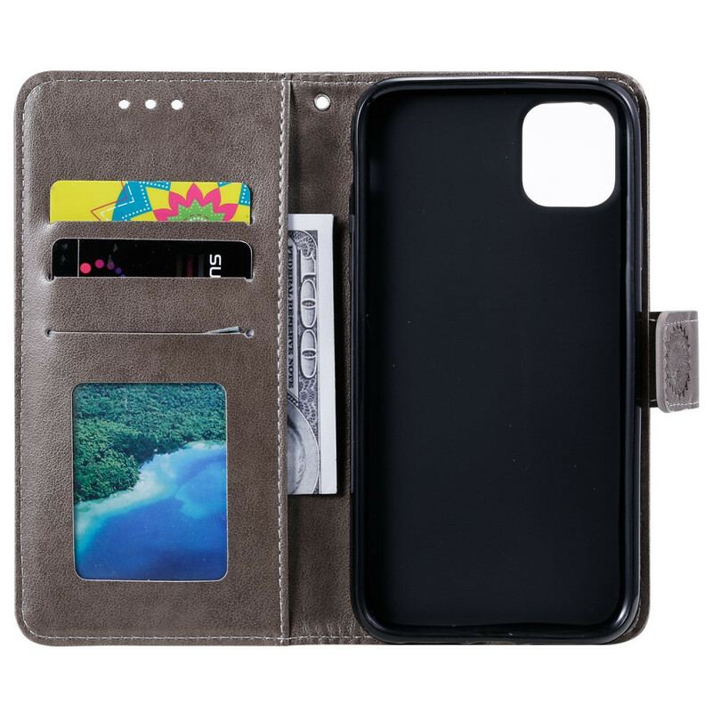 Capa Flip Para iPhone 11 Pro Max Mandala Do Sol
