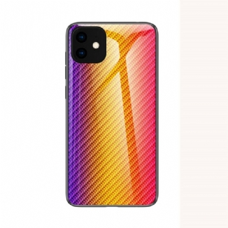 Capa Para iPhone 11 Pro Max Vidro Temperado De Fibra De Carbono