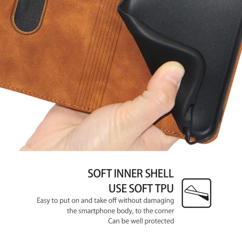 Capa De Celular Para Xiaomi Redmi Note 12 5G Flip Série Vintage