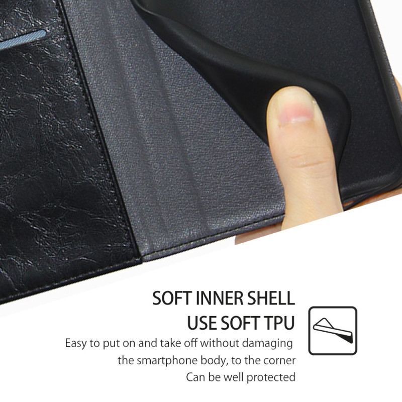 Capa De Couro Para Xiaomi Redmi Note 12 5G Design Vintage