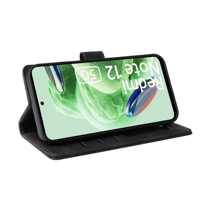 Capa De Couro Para Xiaomi Redmi Note 12 5G Estilo De Couro