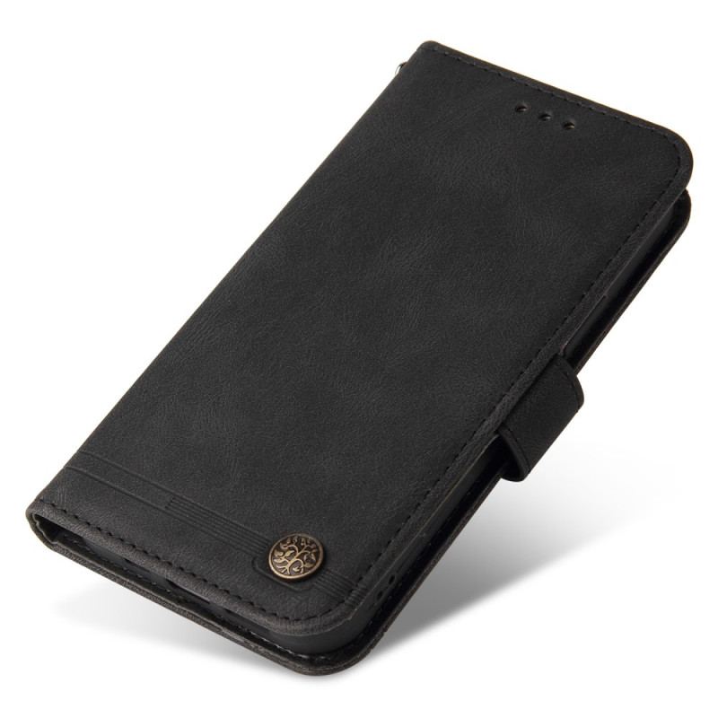 Capa De Couro Para Xiaomi Redmi Note 12 5G Estilo De Couro Com Rebite Decorativo