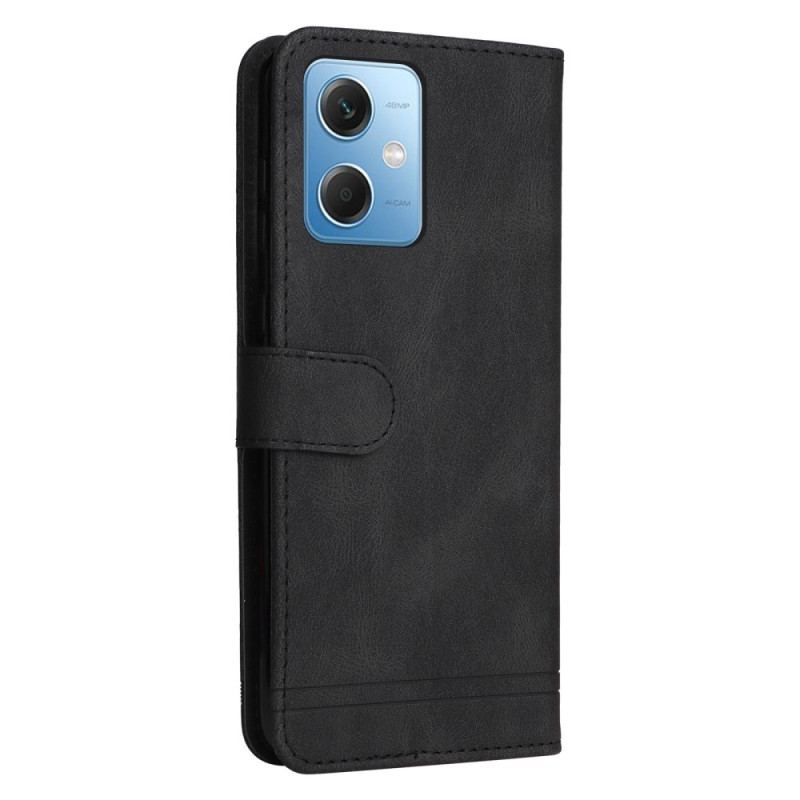 Capa De Couro Para Xiaomi Redmi Note 12 5G Estilo De Couro Com Rebite Decorativo