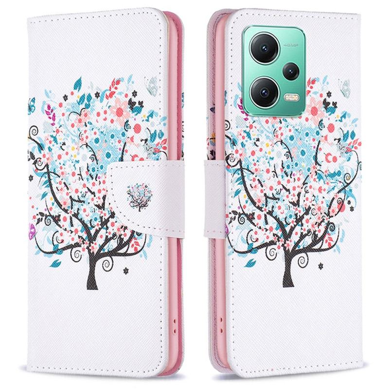Capa Folio Para Xiaomi Redmi Note 12 5G Árvore Florida