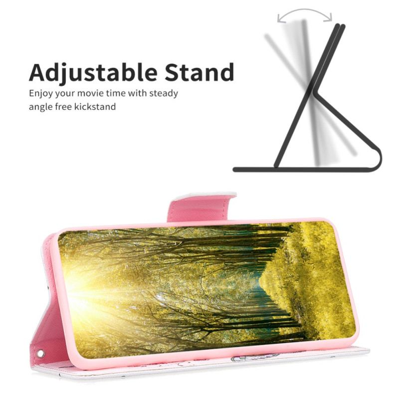 Capa Folio Para Xiaomi Redmi Note 12 5G Borboletas