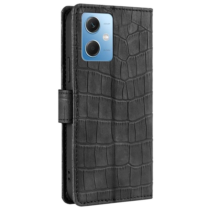 Capa Folio Para Xiaomi Redmi Note 12 5G Crocodilo