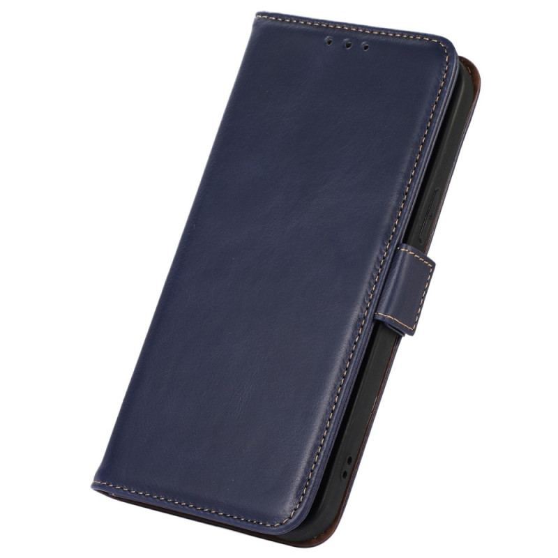 Capa Folio Para Xiaomi Redmi Note 12 5G Função Rfid De Couro Genuíno
