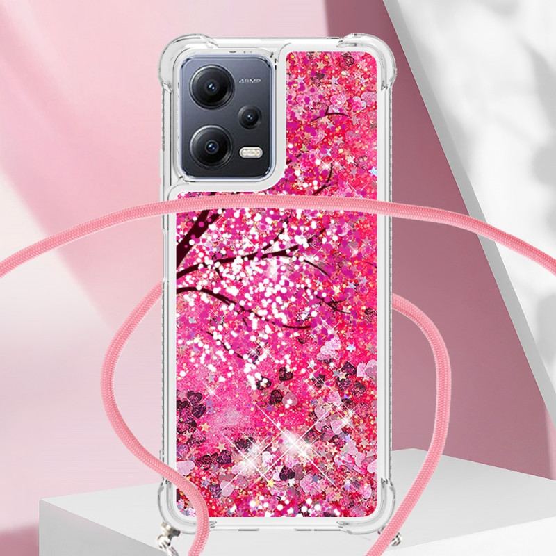 Capa Para Xiaomi Redmi Note 12 5G De celular Árvore De Cordão De Lantejoulas