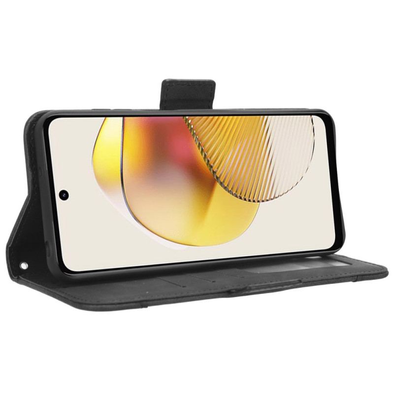 Capa De Couro Para Moto G73 5G Cartões Múltiplos