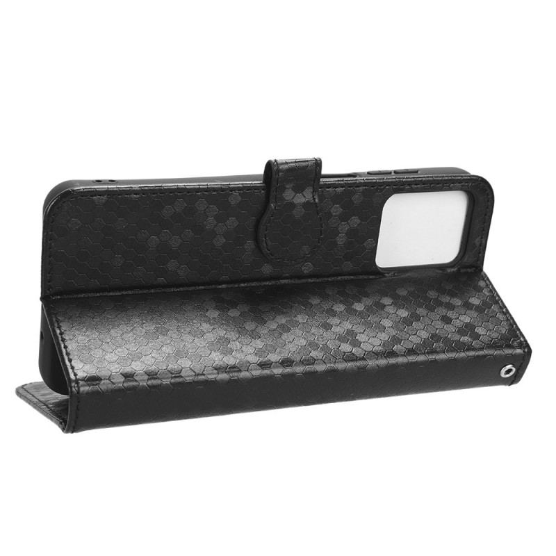 Capa De Couro Para Moto G73 5G De Cordão Design Strappy 3d