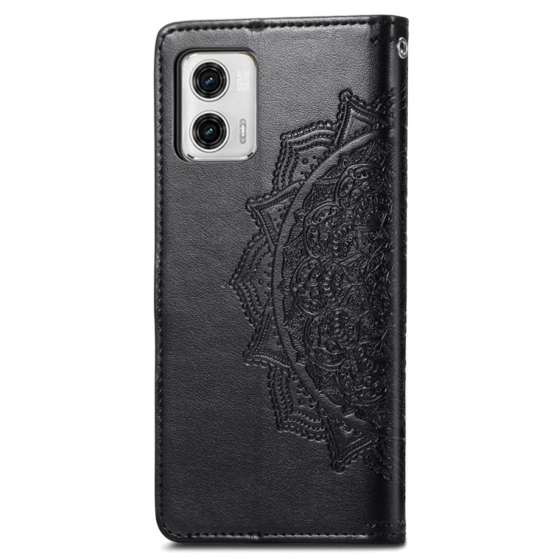 Capa De Couro Para Moto G73 5G Mandala