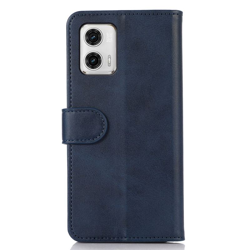 Capa Flip Para Moto G73 5G Estilo Clássico De Couro