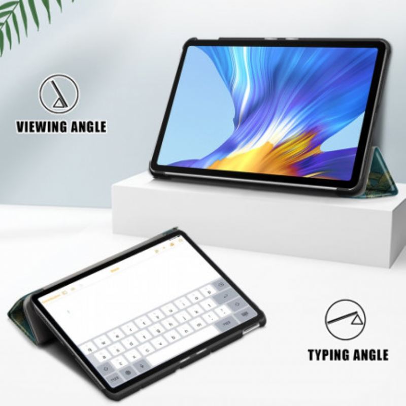 Capa De Celular Para Huawei MatePad New Ramos De Floração Reforçados