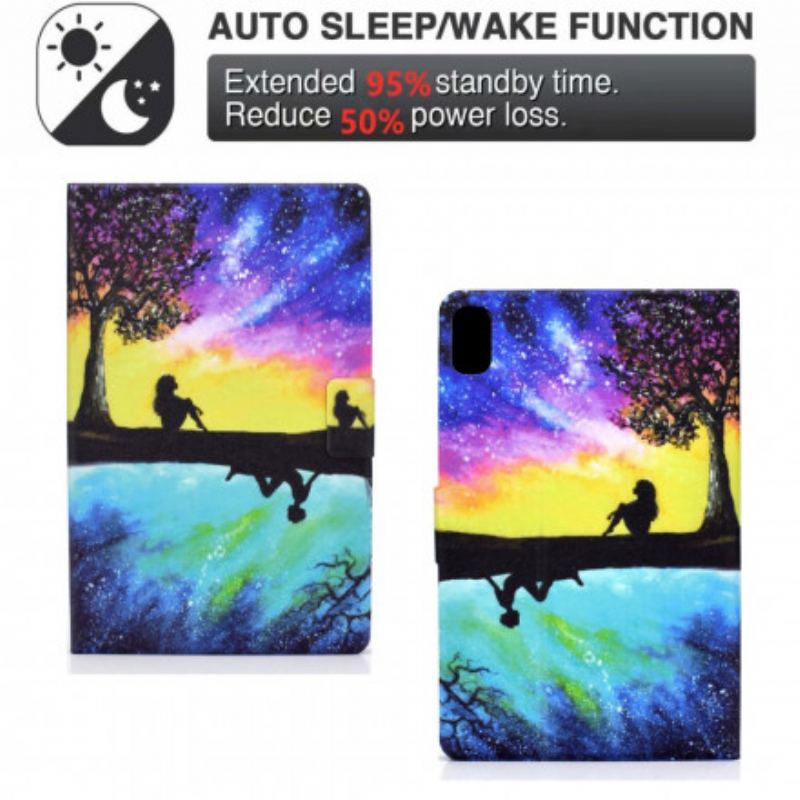 Capa De Couro Para Huawei MatePad New Devaneio Sob A Árvore