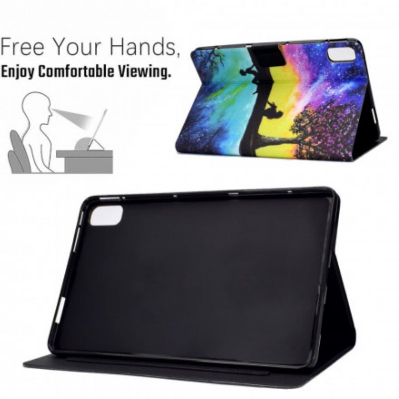 Capa De Couro Para Huawei MatePad New Devaneio Sob A Árvore