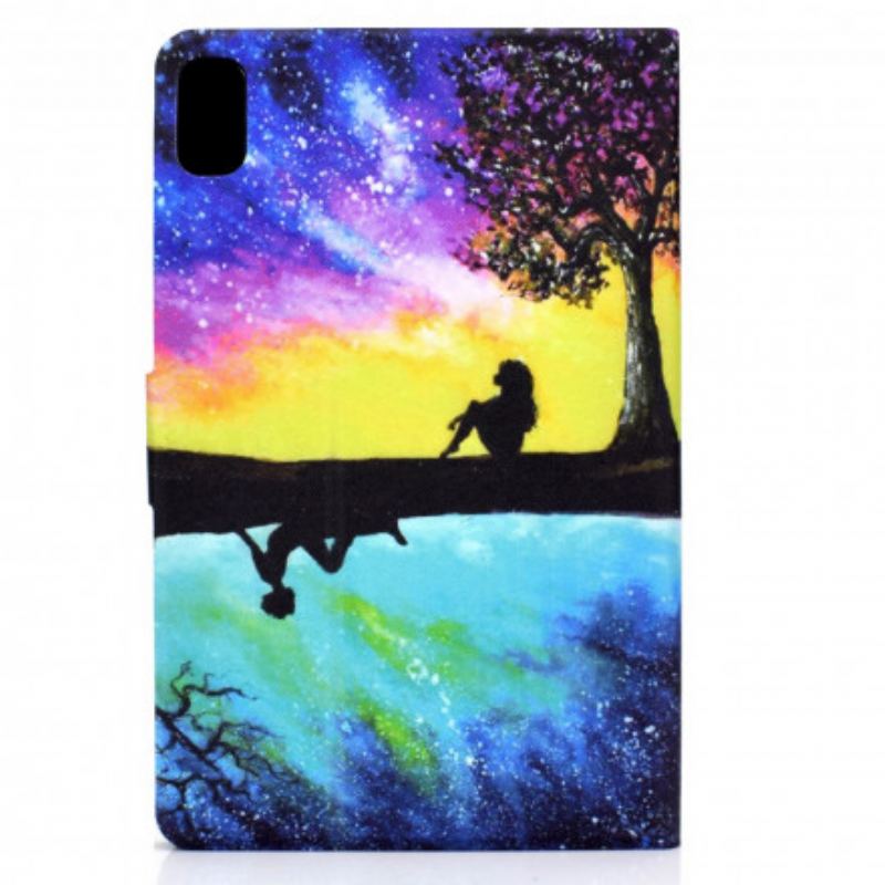 Capa De Couro Para Huawei MatePad New Devaneio Sob A Árvore