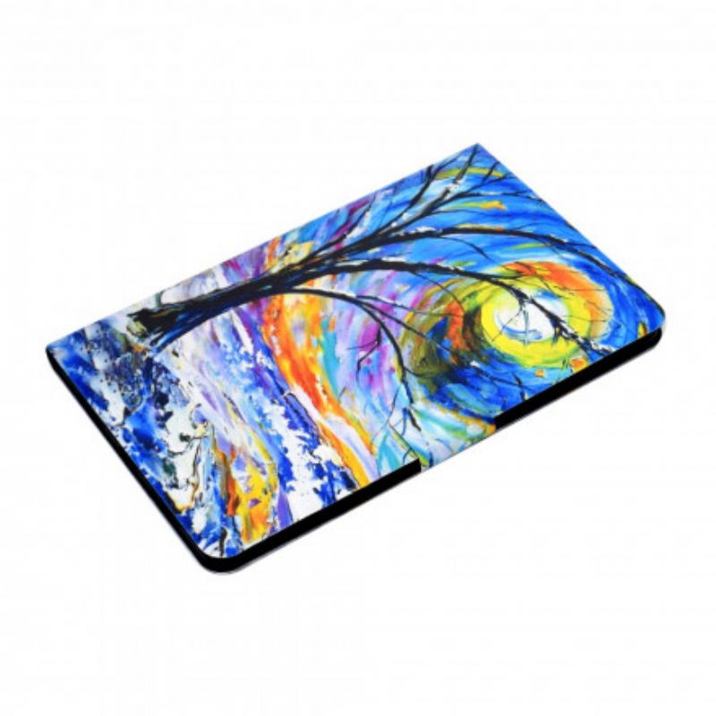 Capa Folio Para Huawei MatePad New Aquarela Árvore