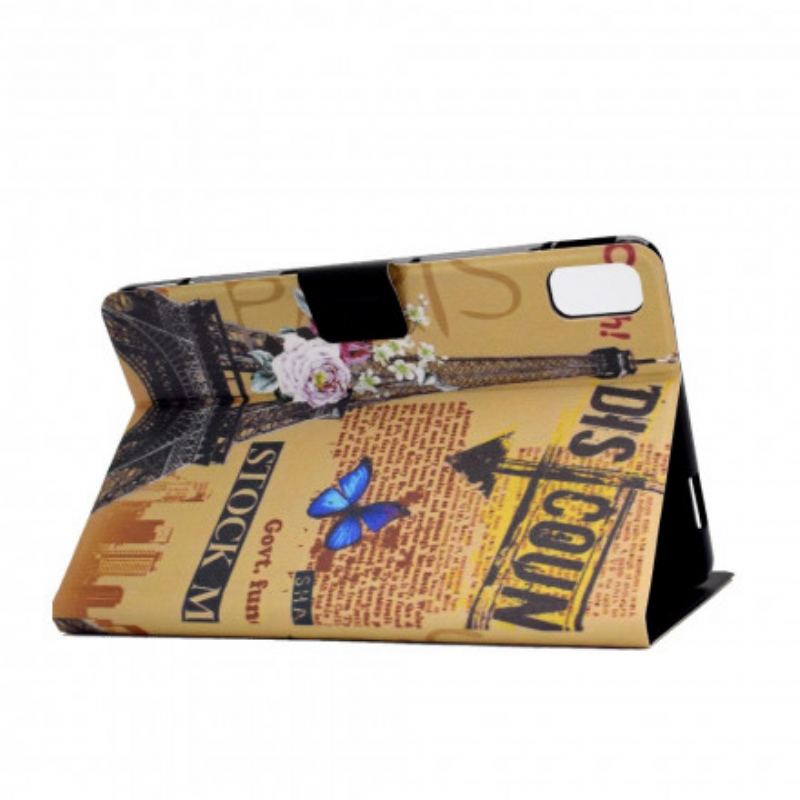 Capa Folio Para Huawei MatePad New Jornal Parisiense