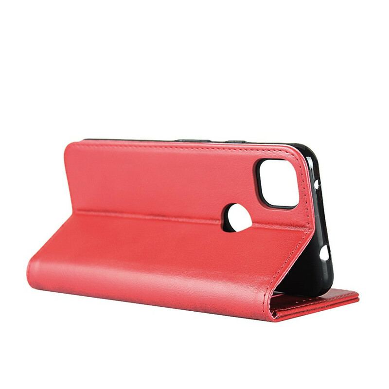 Capa De Celular Para Google Pixel 4A Flip Costura De Couro Sintético Premium