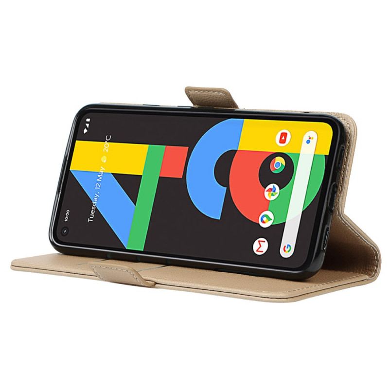 Capa De Couro Para Google Pixel 4A De Cordão Coração De Tiras