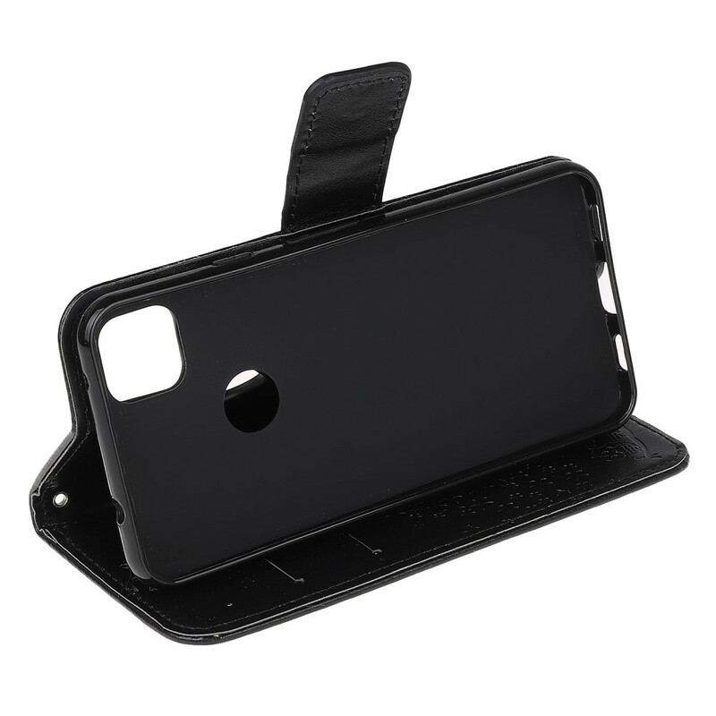 Capa Flip Para Google Pixel 4A De Cordão Tanga E Corujas