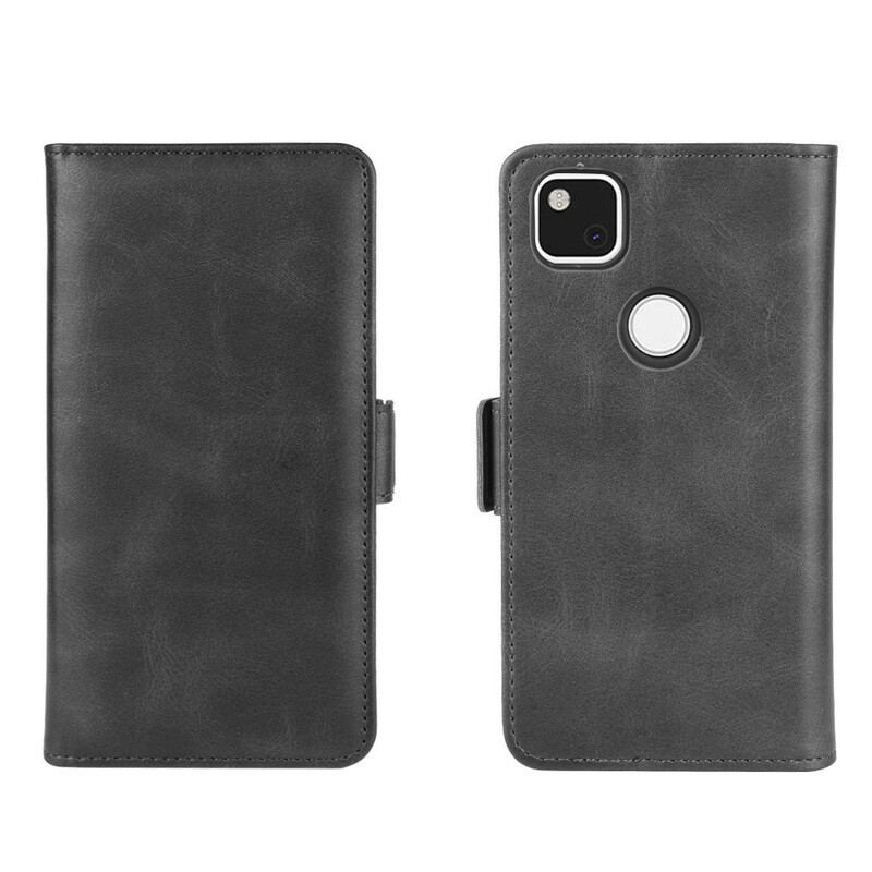 Capa Flip Para Google Pixel 4A De Couro Aba Dupla