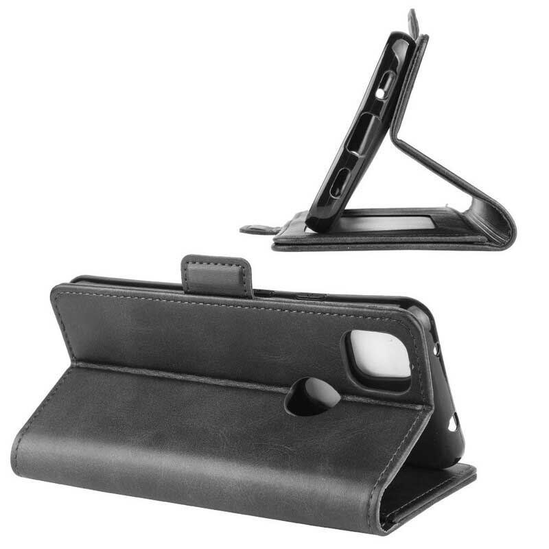Capa Flip Para Google Pixel 4A De Couro Aba Dupla