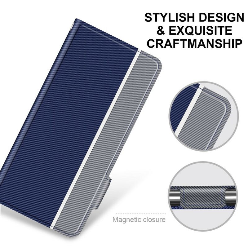 Capa Flip Para Google Pixel 4A Série Bicolor Baiyu