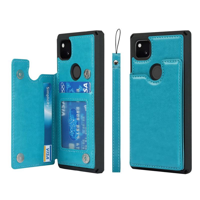 Capa Para Google Pixel 4A Suporte Para Cartão E Cordão