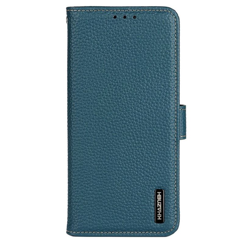 Capa De Couro Para Samsung Galaxy M13 Khazneh Lichia Couro