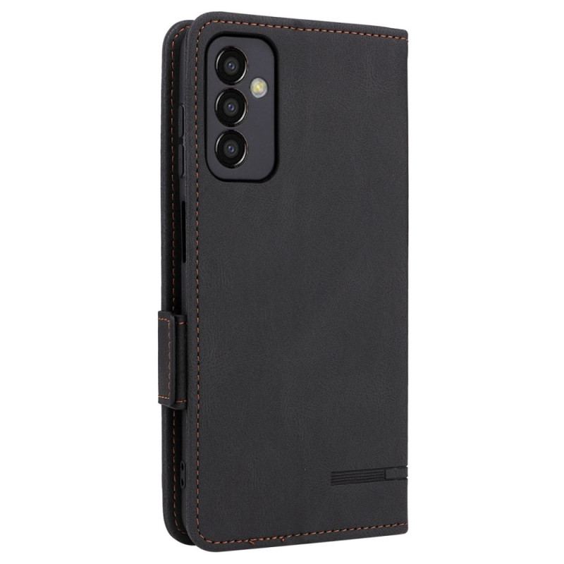 Capa Em Pele Para Samsung Galaxy M13 Elegância Sutil