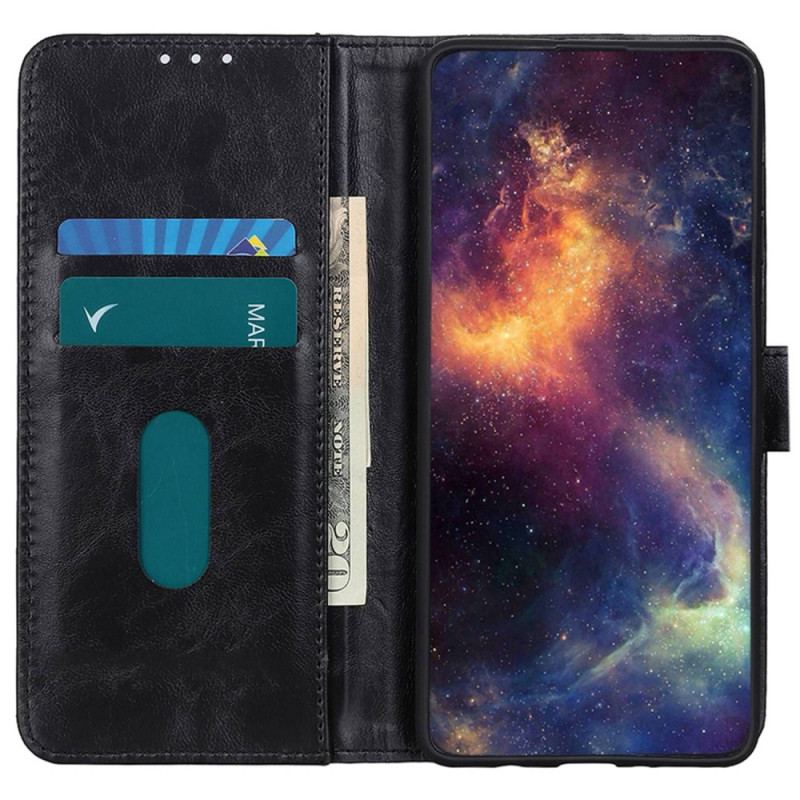 Capa Em Pele Para Samsung Galaxy M13 Fecho Prata Tricolor
