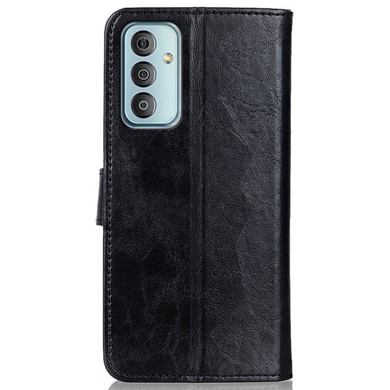 Capa Em Pele Para Samsung Galaxy M13 Fecho Prata Tricolor