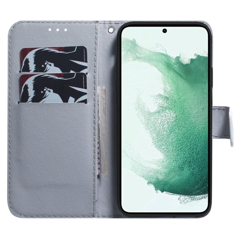Capa Flip Para Samsung Galaxy M13 De Cordão Cordão Leão