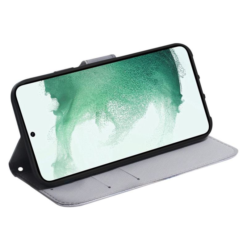 Capa Flip Para Samsung Galaxy M13 De Cordão Cordão Leão