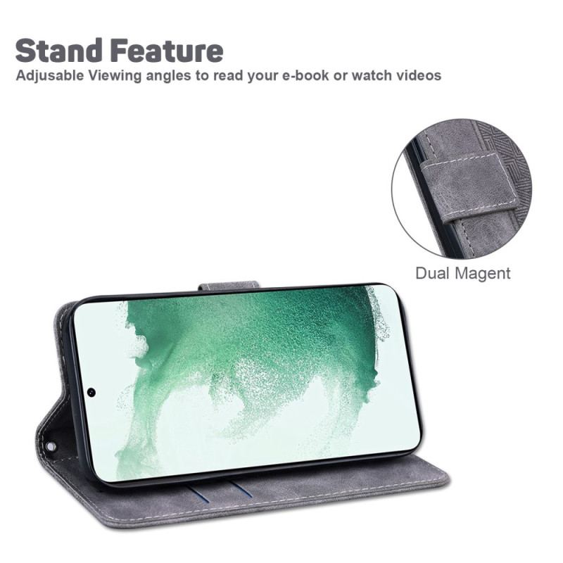 Capa Flip Para Samsung Galaxy M13 De Cordão Padrão De Tiras