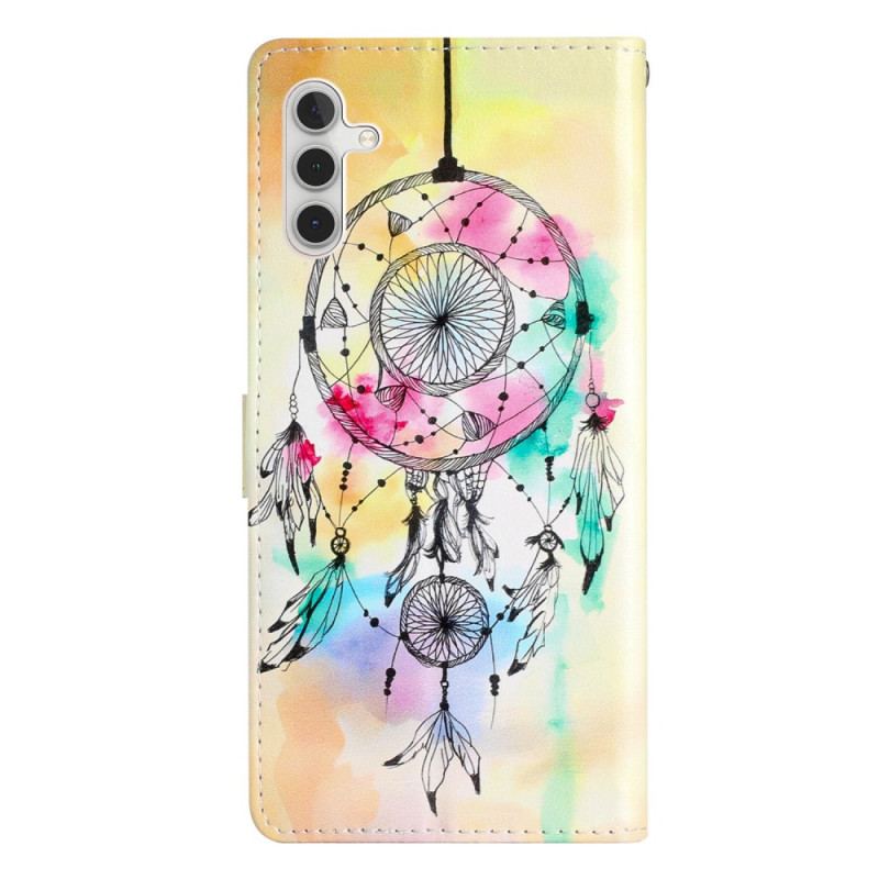 Capa De Couro Para Samsung Galaxy A54 5G Apanhador De Sonhos Artístico