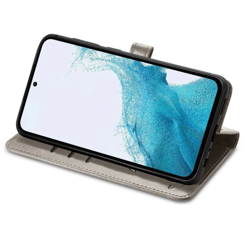 Capa De Couro Para Samsung Galaxy A54 5G De Cordão Animais Tanga