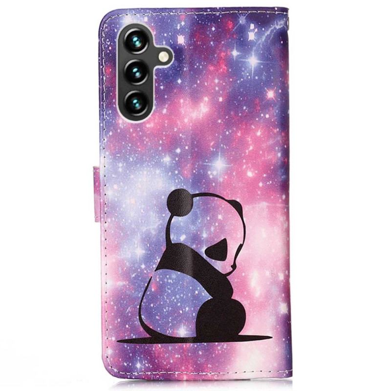 Capa Flip Para Samsung Galaxy A54 5G De Cordão Cordão Galaxy Panda