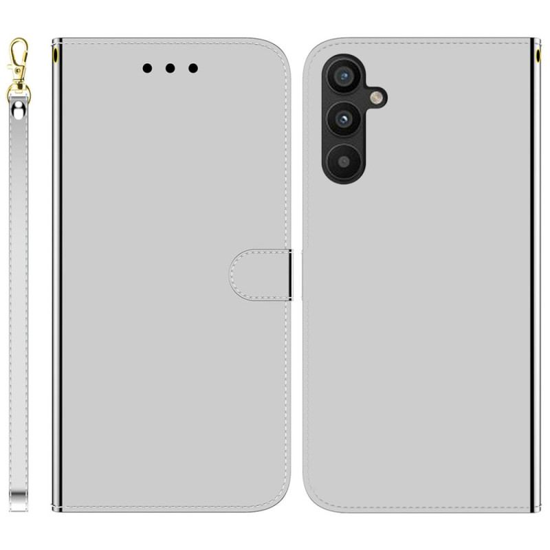 Capa Flip Para Samsung Galaxy A54 5G Espelho E Cordão