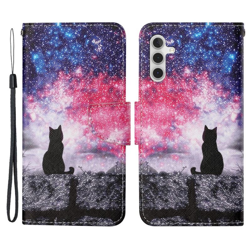 Capa Flip Para Samsung Galaxy A54 5G Skylight Cat