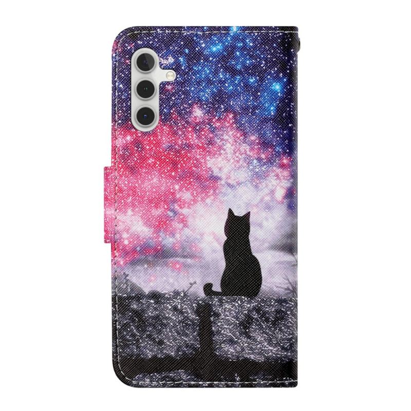Capa Flip Para Samsung Galaxy A54 5G Skylight Cat