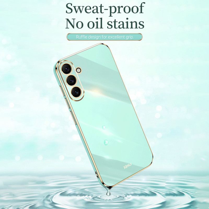 Capa Para Samsung Galaxy A54 5G Bordas De Silicone Douradas
