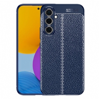 Capa Para Samsung Galaxy A54 5G Linha Dupla Efeito Couro Litchi