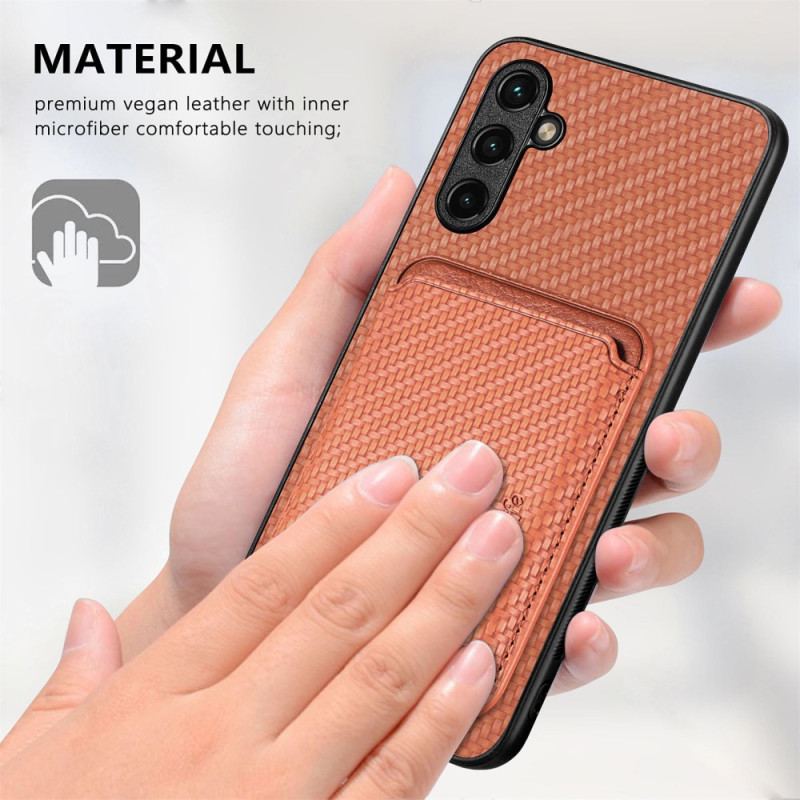 Capa Para Samsung Galaxy A54 5G Titular De Cartão De Fibra De Carbono