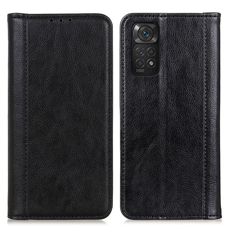Capa De Celular Para Xiaomi Redmi Note 11 / 11S Flip Couro Litchi Elegance Dividido