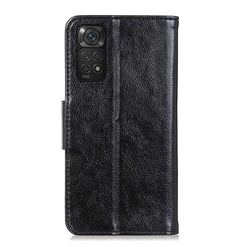Capa De Couro Para Xiaomi Redmi Note 11 / 11S Couro Napa Rachado