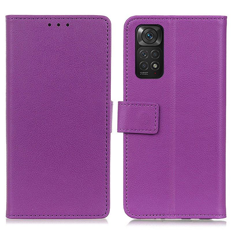 Capa De Couro Para Xiaomi Redmi Note 11 / 11S Couro Sintético De Lichia Premium